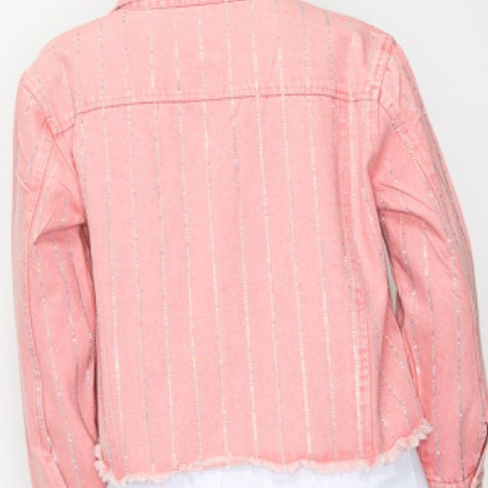 new ORIGMAI embellished jean denim jacket (7-colors) SM-2X classic rhinestones - Picture 4 of 16